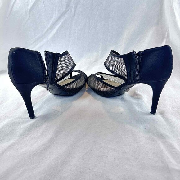 It’s OK Black Mesh Open-Toe High Heel Sandals | Size 7.5 - Picture 6 of 7